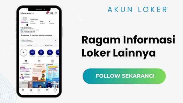 Follow Akun Lowongan Kerja, 50 Ribu followership telah mengikuti